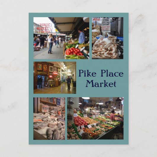 Pike Place Collage Briefkaart (Voorkant)