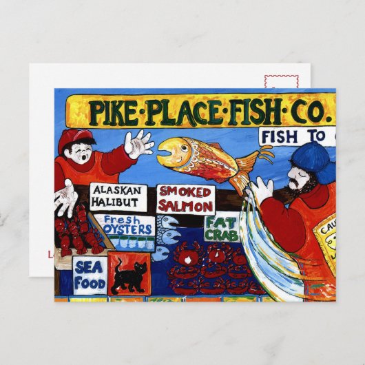Pike Place Fish Co. Briefkaart (Voorkant / Achterkant)