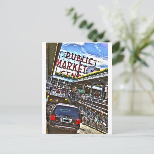 Pike Place Market Briefkaart (Staand voorkant)