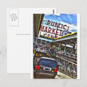 Pike Place Market Briefkaart (Voorkant / Achterkant)