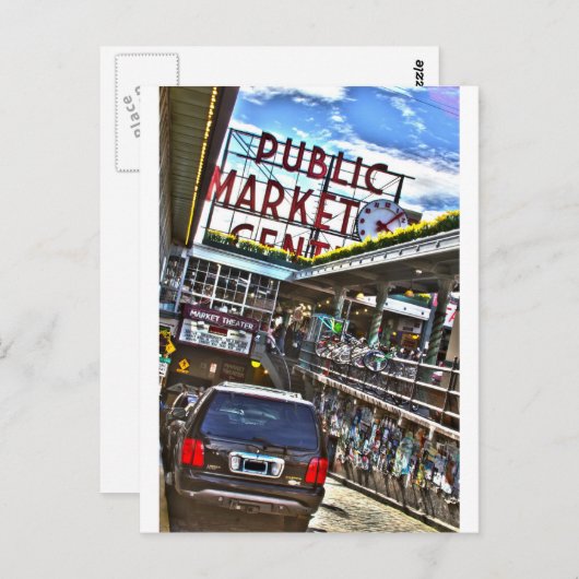 Pike Place Market Briefkaart (Voorkant / Achterkant)
