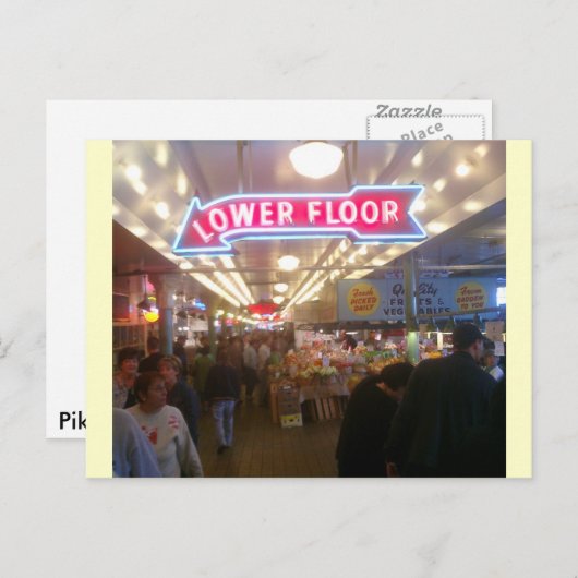 Pike Place Market Briefkaart (Voorkant / Achterkant)