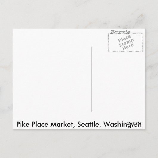 Pike Place Market Briefkaart (Achterkant)