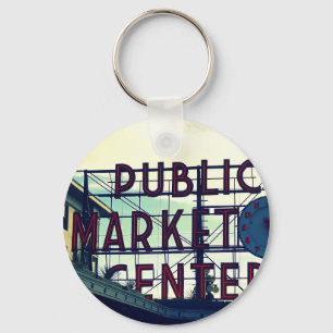 Pike Place Market in Seattle Sleutelhanger
