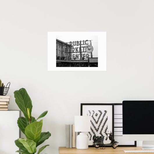 Pike Place Market Poster (Thuiskantoor)