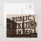 Pike Place Market, Seattle briefkaart,  stijl Briefkaart (Voorkant / Achterkant)