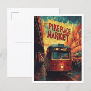 Pike Place Market Seattle Washington Verenigde Sta Briefkaart
