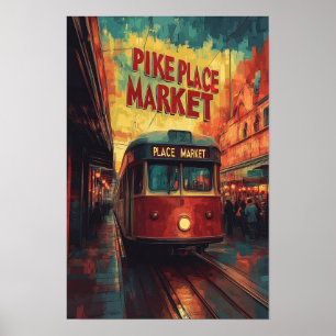 Pike Place Market Seattle Washington Verenigde Sta Poster