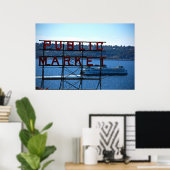 Pike Place Market & Seattle Waterfront Poster (Thuiskantoor)