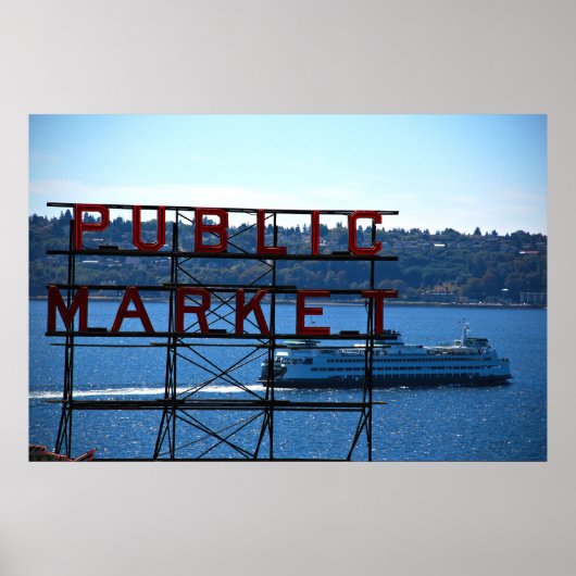 Pike Place Market & Seattle Waterfront Poster (Voorkant)