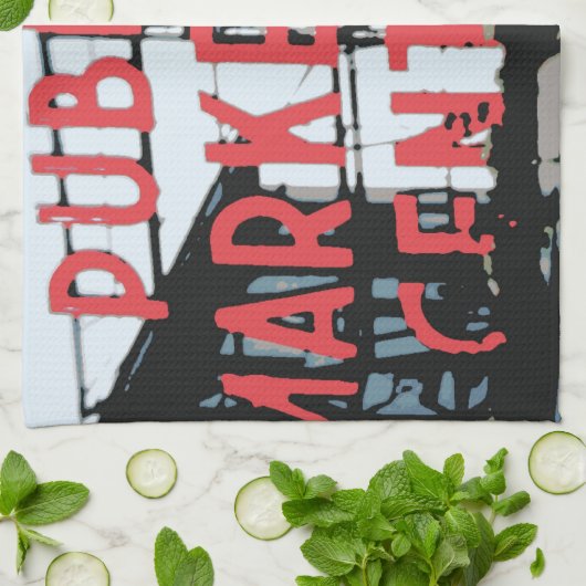 Pike Place Market Theedoek (Gevouwen)