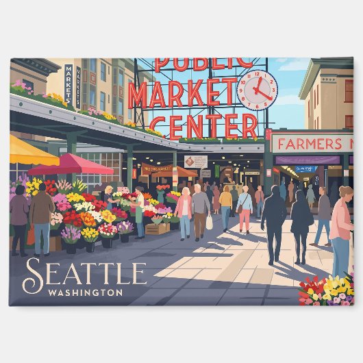 Pike Place Market USA Magneet (Voorkant)