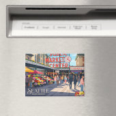 Pike Place Market USA Magneet (Insitu (Vaatwasser))