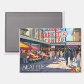 Pike Place Market USA Magneet (Voorkant / Achterkant)