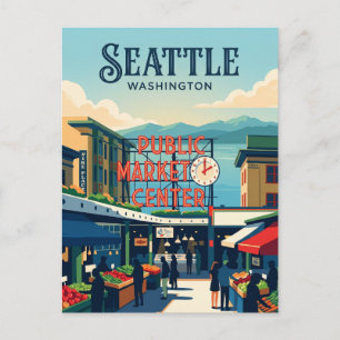 Pike Place Market Washington Briefkaart