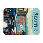Pike Place Market Washington Magneet (Horizontaal)