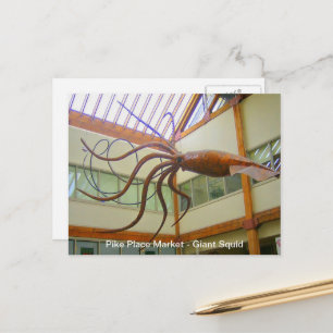 Pike Place Openbare Markt Reuzeninktvis Seattle, W Briefkaart