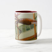 Pike Place Openbare Markt Reuzeninktvis Seattle, W Tweekleurige Koffiemok (Voorkant rechts)