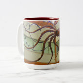 Pike Place Openbare Markt Reuzeninktvis Seattle, W Tweekleurige Koffiemok (Voorkant links)