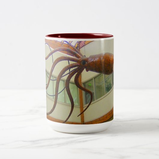 Pike Place Openbare Markt Reuzeninktvis Seattle, W Tweekleurige Koffiemok (Center)