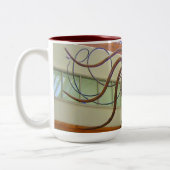 Pike Place Openbare Markt Reuzeninktvis Seattle, W Tweekleurige Koffiemok (Links)