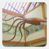 Pike Place Openbare Markt Reuzeninktvis Seattle, W Vierkante Sticker (Voorkant)