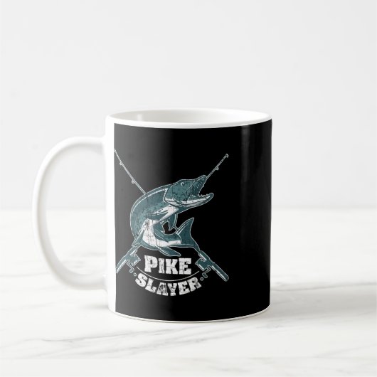 Pike Slayer Vist Visser Noordelijke Pike Koffiemok (Links)