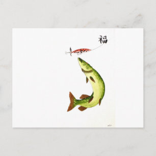 Pike Vissen Briefkaart