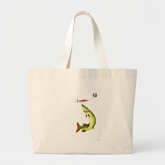 Pike Vissen Grote Tote Bag (Voorkant)