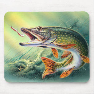 Pike Vissen Mousepad Muismat
