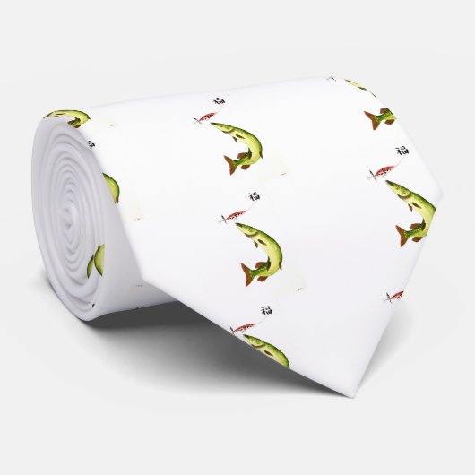 Pike Vissen Stropdas (Opgerold)