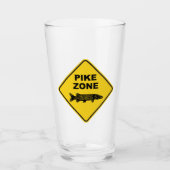 Pike Vissen Zone-teken Glas (Voorkant)