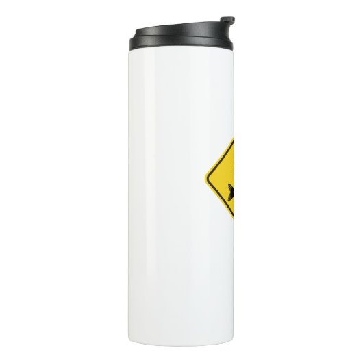 Pike Vissen Zone-teken Thermosbeker (Gedraaid links)