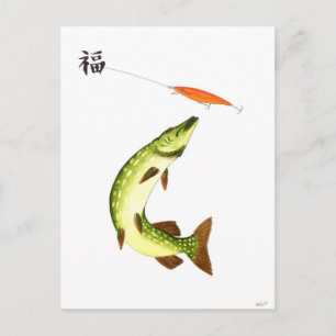 Pike-visserij Briefkaart