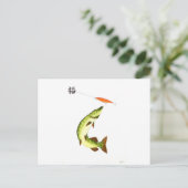 Pike-visserij Briefkaart (Staand voorkant)