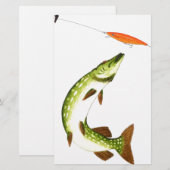 Pike-visserij Briefpapier (Voorkant / Achterkant)