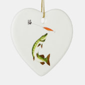 Pike-visserij Keramisch Ornament (Rechts)