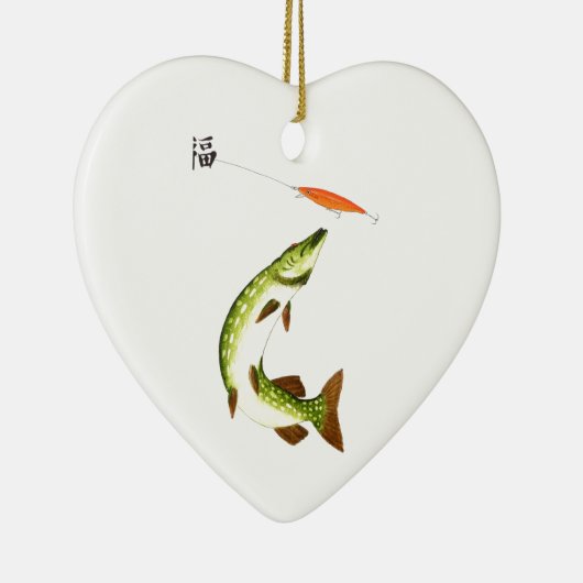 Pike-visserij Keramisch Ornament (Rechts)