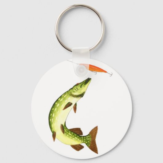 Pike-vissleutelring Sleutelhanger (Voorkant)