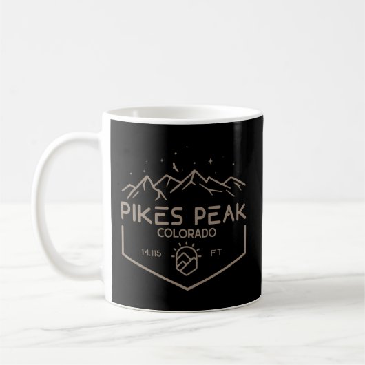 Pikes Peak 14115 ft Colorado Bergen Koffiemok (Links)