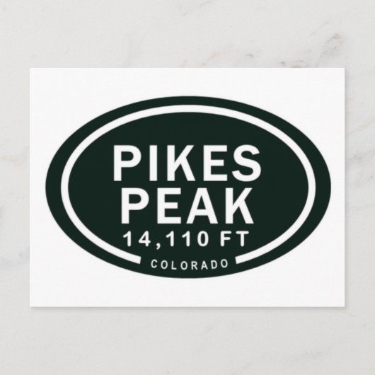 Pikes Peak 14,110 FT Colorado Rocky Mountain Briefkaart (Voorkant)