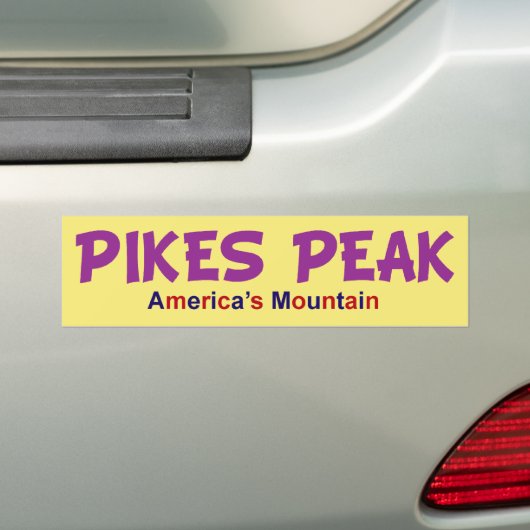 PIKES PEAK AMERICA'S MOUNTAIN BUMPERSTICKER (Op auto)