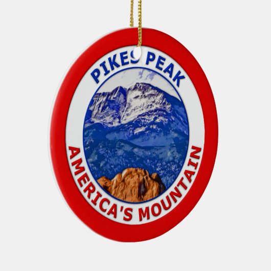 Pikes Peak America's Mountain Keramisch Ornament (Rechts)