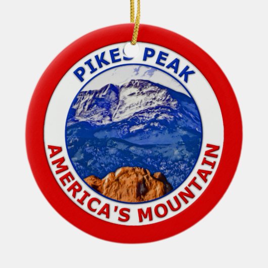 Pikes Peak America's Mountain Keramisch Ornament (Voorkant)