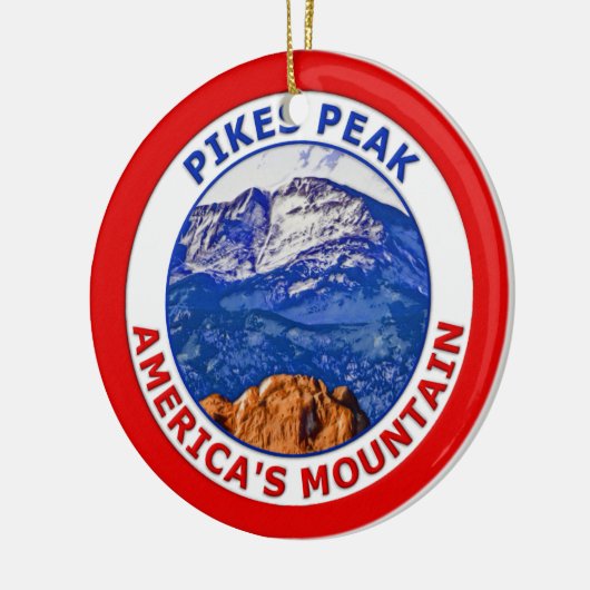 Pikes Peak America's Mountain Keramisch Ornament (Links)