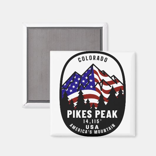 Pikes Peak Americas Mountain Magneet (Voorkant / Achterkant)