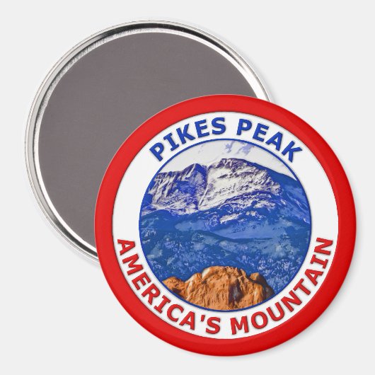 Pikes Peak America's Mountain Magneet (Voorkant / Achterkant)