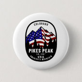 Pikes Peak Americas Mountain Ronde Button 5,7 Cm (Voorkant)