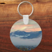 Pikes Peak bij zonsondergang met mist bank Sleutelhanger (Voorkant)