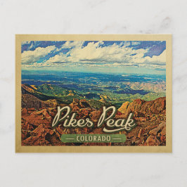 Pikes Peak Briefkaart Colorado Vintage Travel